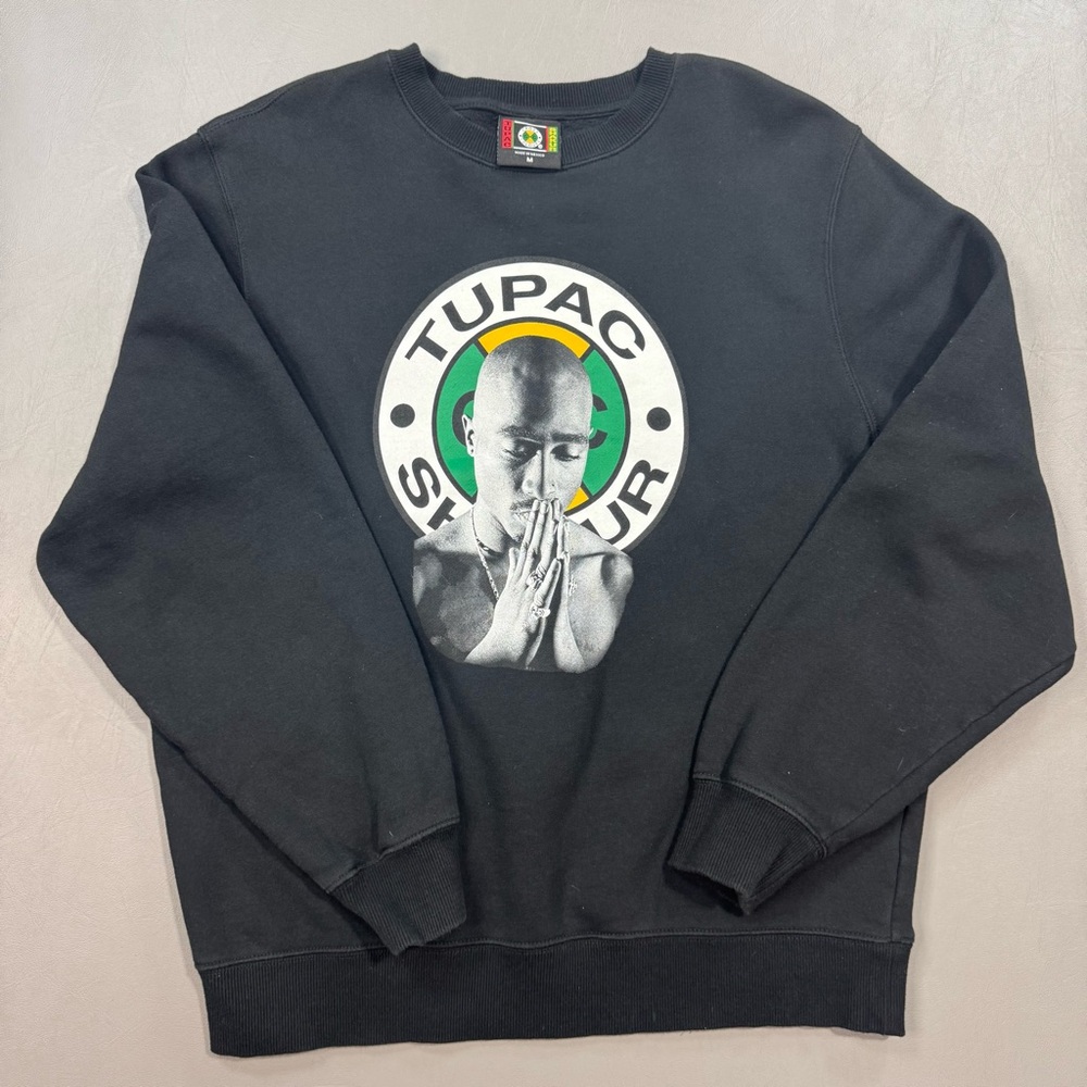 Vintage Tupac Shakur Cross Colours Crewneck Sweatshirt M 22x26